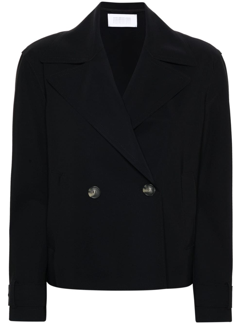 Harris Wharf London double-breasted cropped jacket - Black von Harris Wharf London