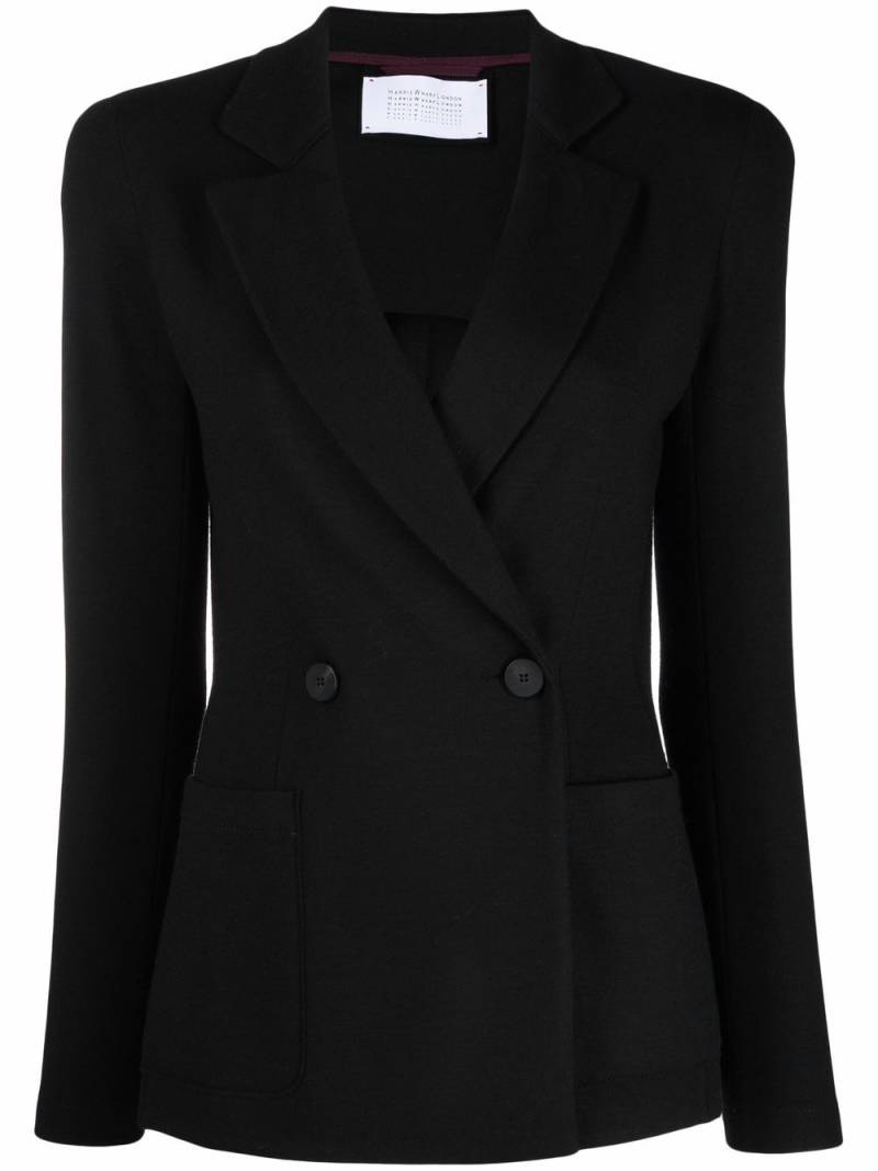 Harris Wharf London double-breasted virgin wool blazer - Black von Harris Wharf London