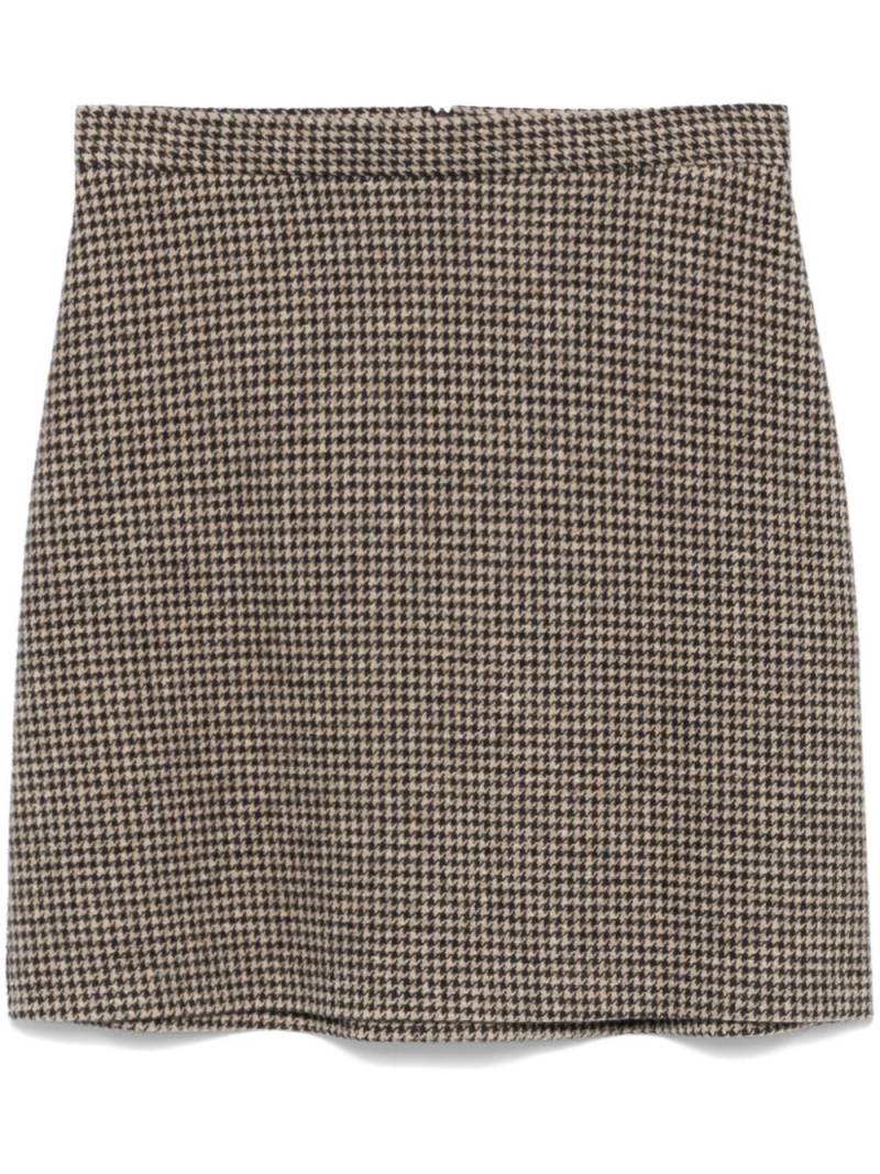 Harris Wharf London houndstooth-pattern mini skirt - Neutrals von Harris Wharf London