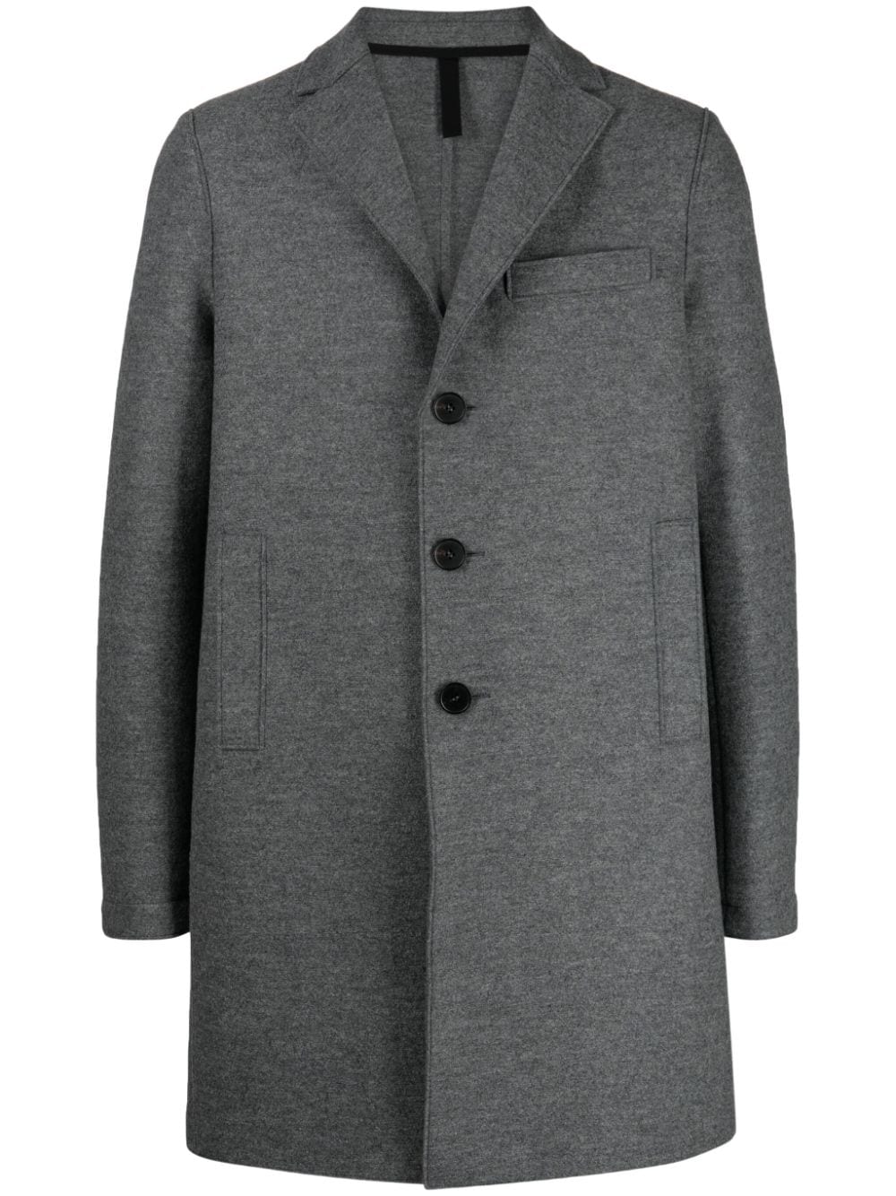 Harris Wharf London mélange virgin wool single-breasted coat - Grey von Harris Wharf London