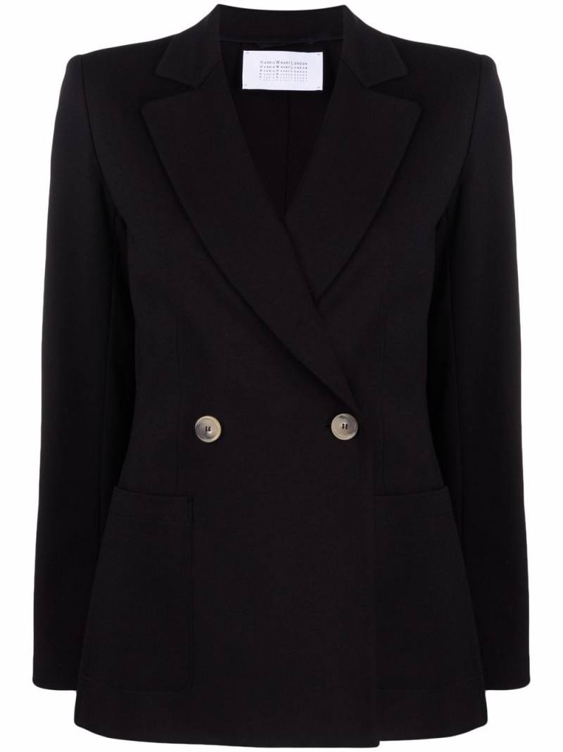 Harris Wharf London notched-lapel double-breasted jacket - Black von Harris Wharf London