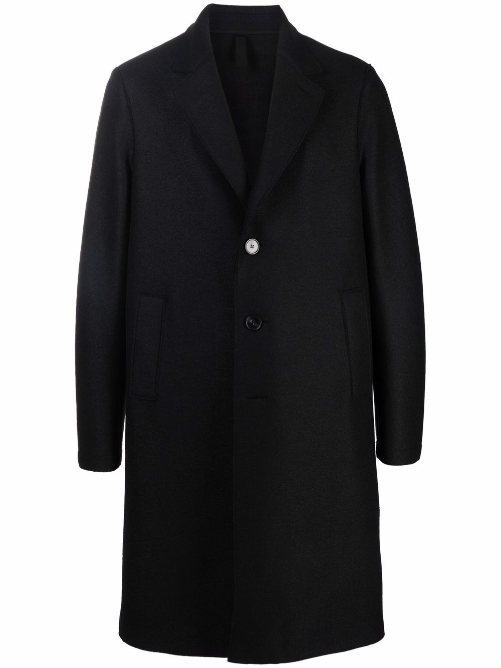 Harris Wharf London notched-lapels single-breasted coat - Black von Harris Wharf London