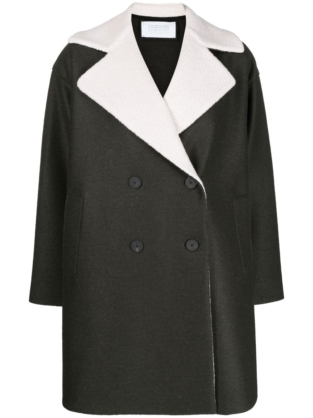 Harris Wharf London oversize double-breasted coat - Green von Harris Wharf London