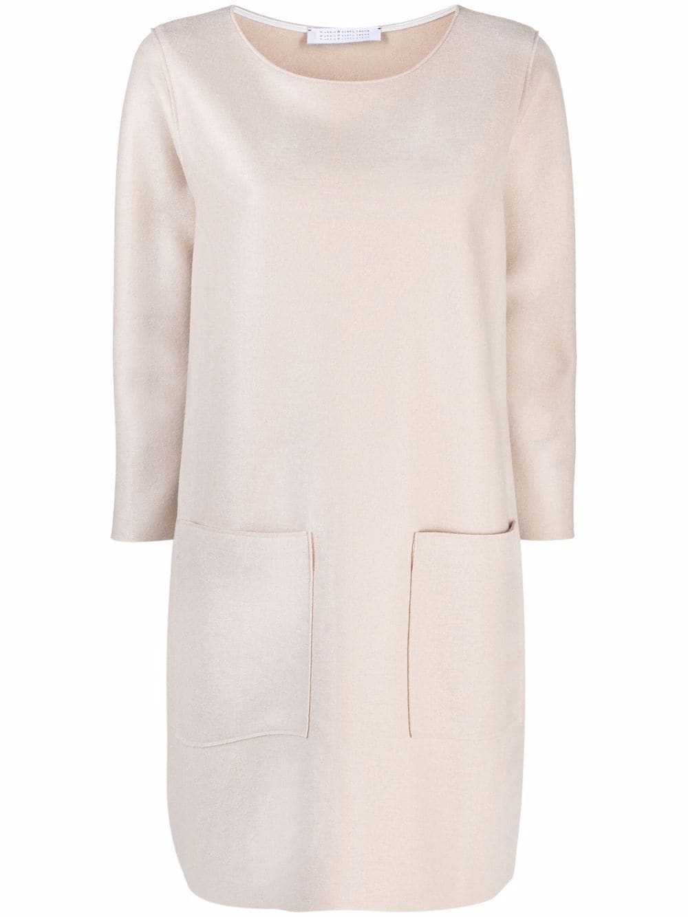 Harris Wharf London round neck long-sleeved dress - Neutrals von Harris Wharf London