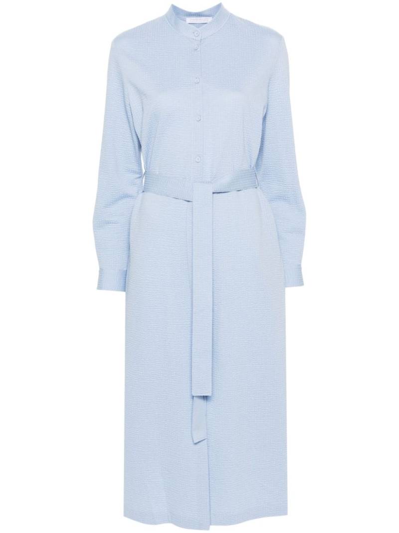 Harris Wharf London seersucker belted midi dress - Blue von Harris Wharf London