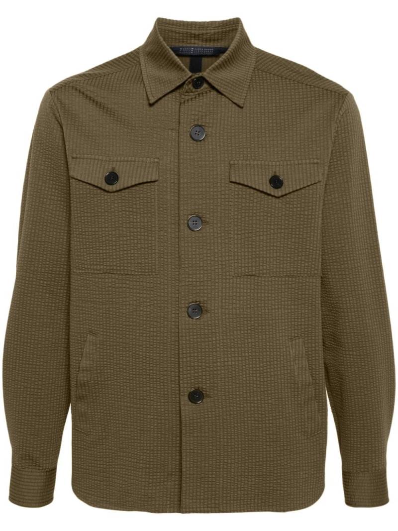 Harris Wharf London seersucker shirt jacket - Green von Harris Wharf London