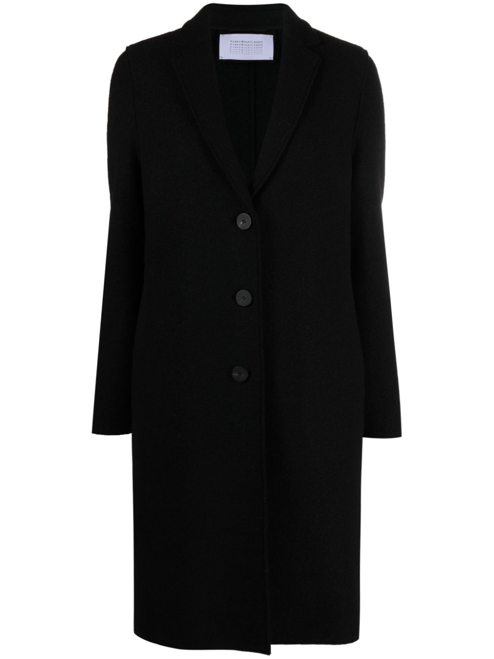 Harris Wharf London single-breasted boiled wool coat - Black von Harris Wharf London