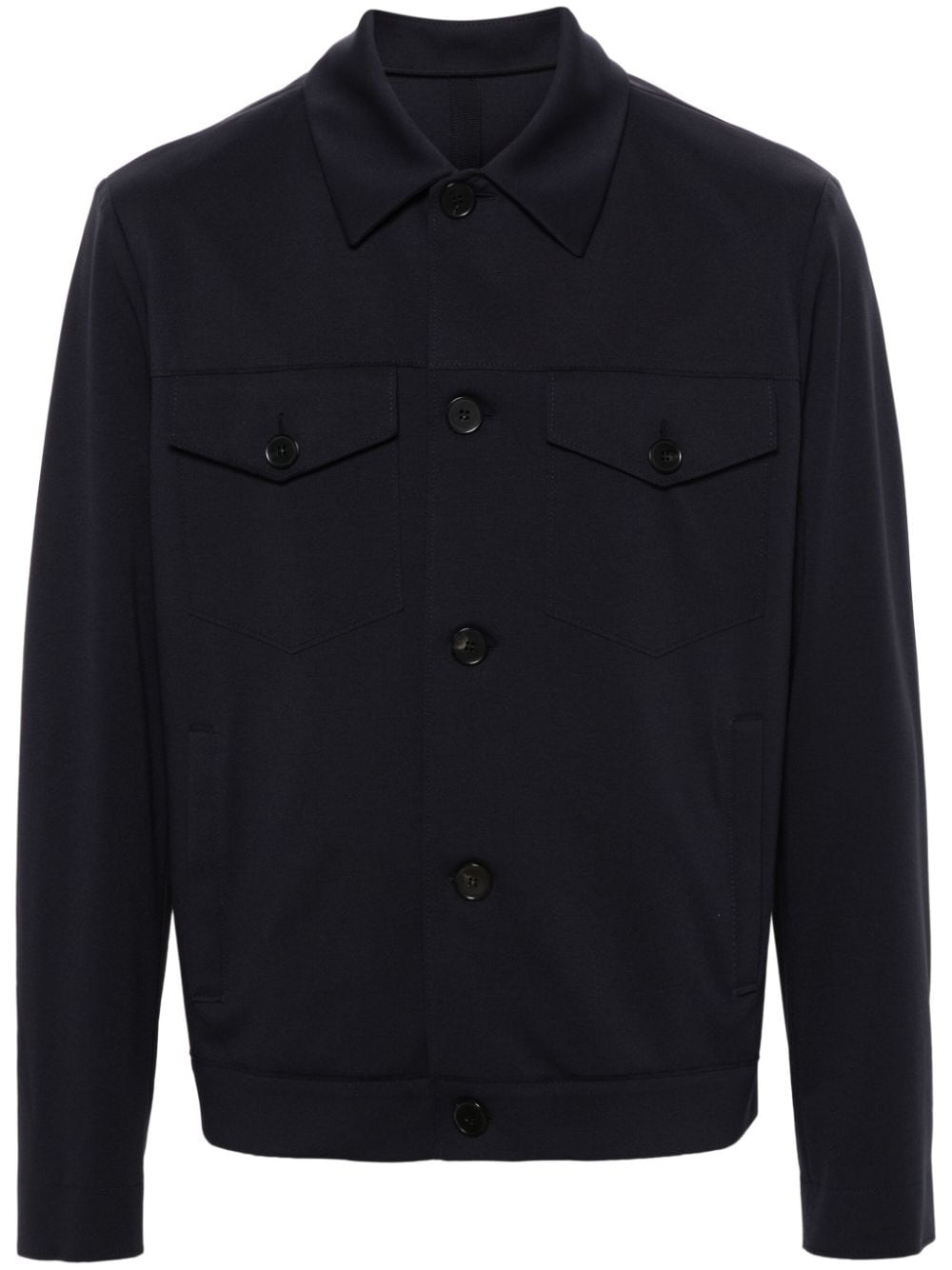 Harris Wharf London single-breasted shirt jacket - Blue von Harris Wharf London