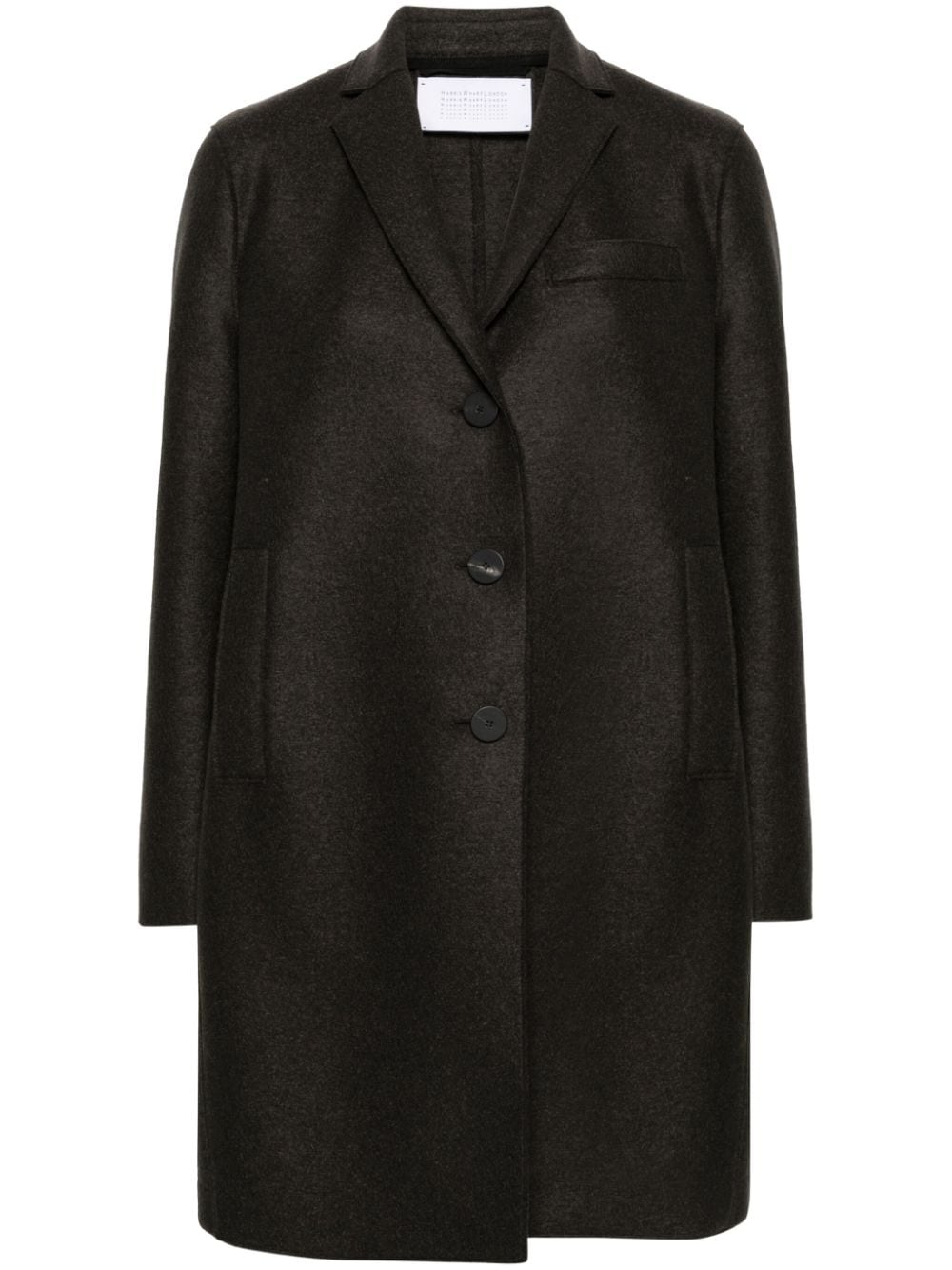 Harris Wharf London single-breasted virgin wool topcoat - Brown von Harris Wharf London