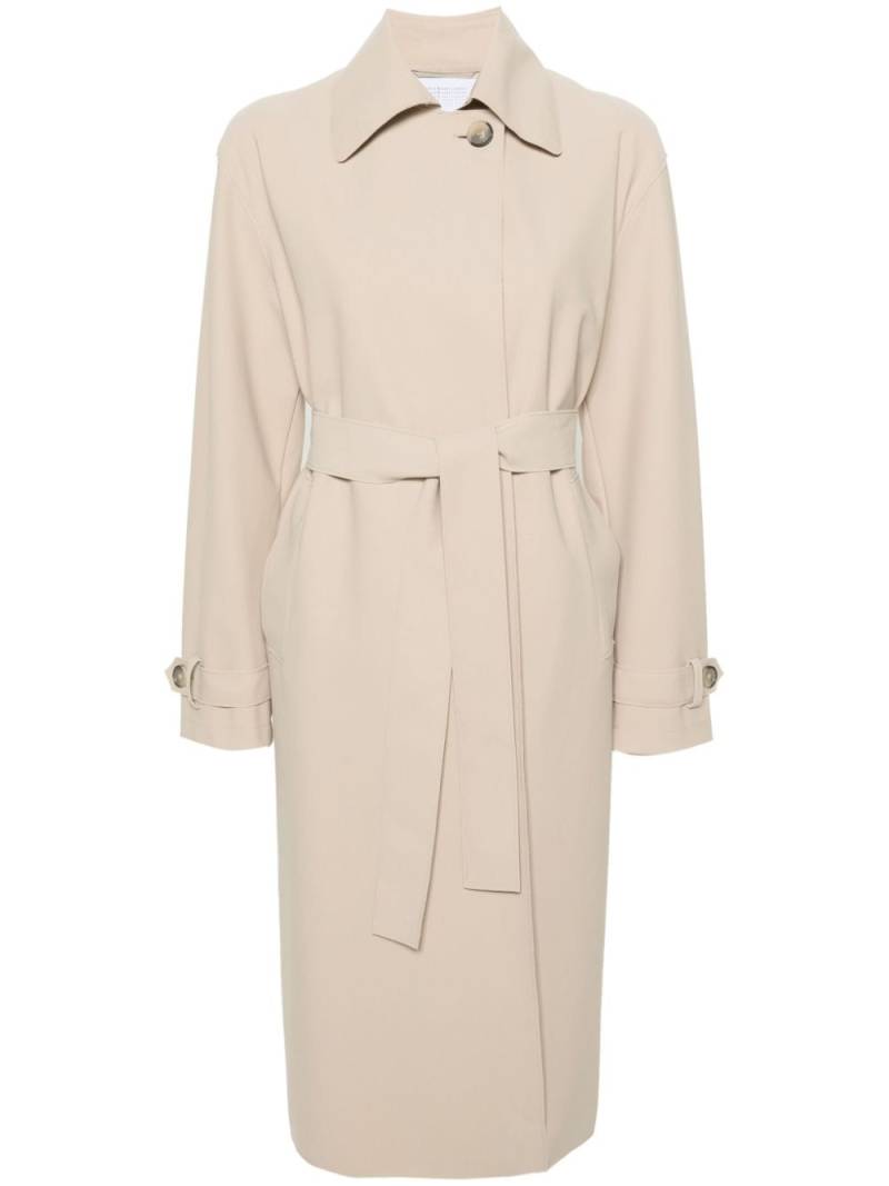 Harris Wharf London spread-collar belted trench coat - Neutrals von Harris Wharf London