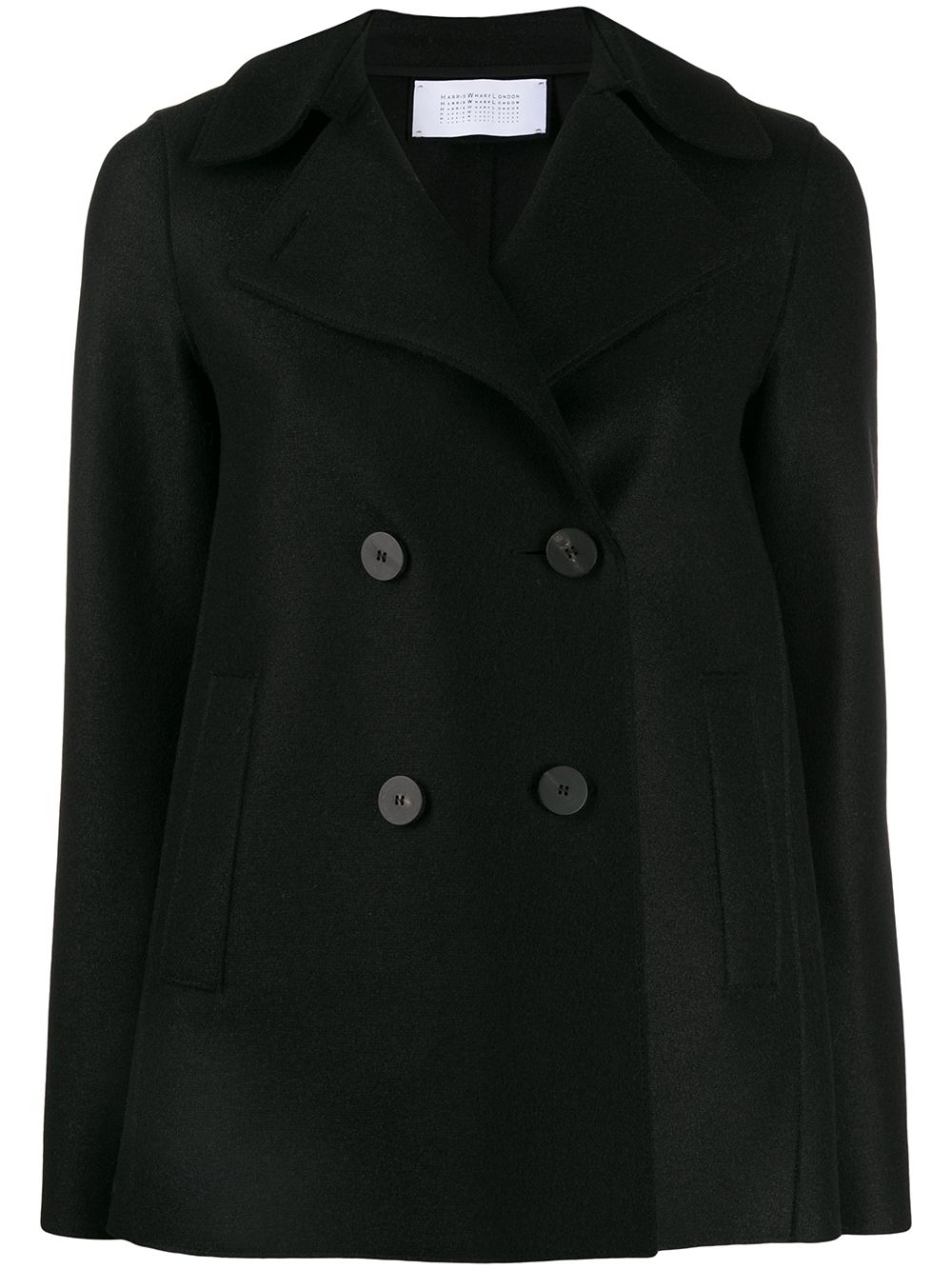 Harris Wharf London straight double-breasted jacket - Black von Harris Wharf London