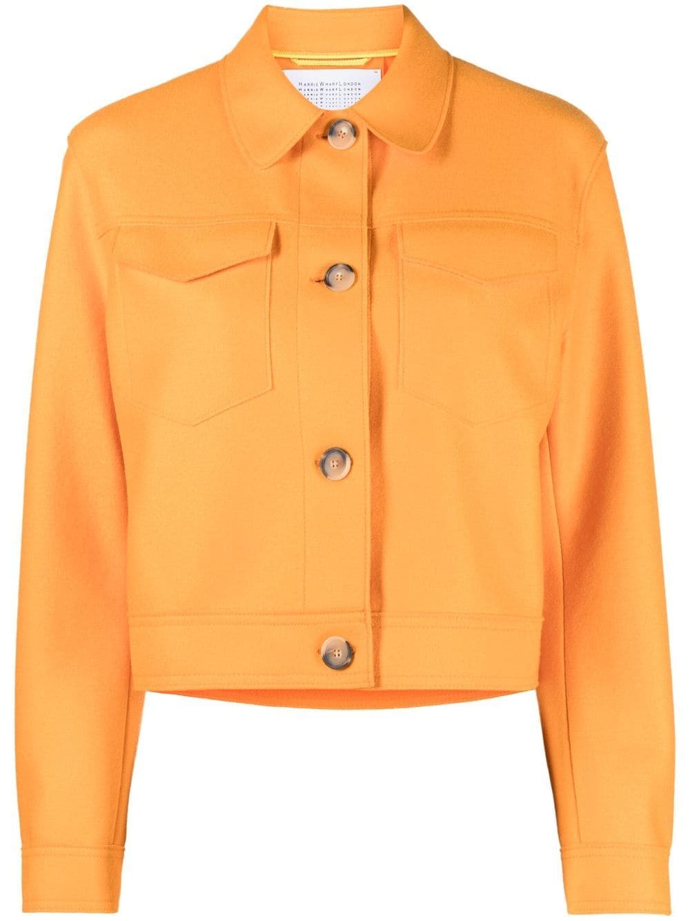 Harris Wharf London virgin wool cropped jacket - Orange von Harris Wharf London