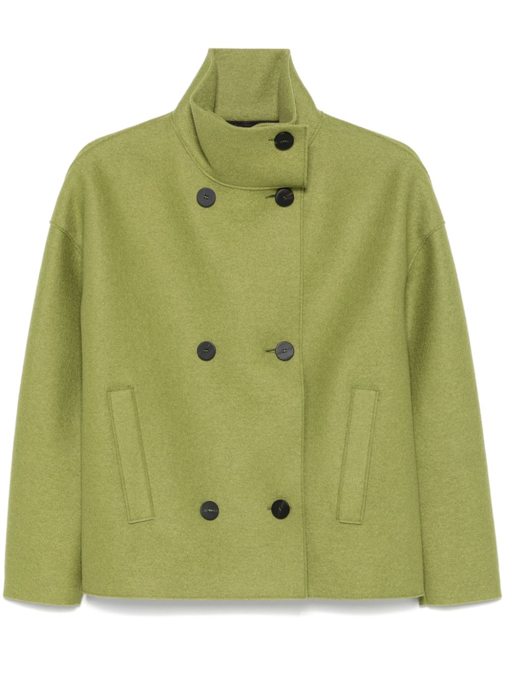 Harris Wharf London virgin-wool funnel-neck jacket - Green von Harris Wharf London