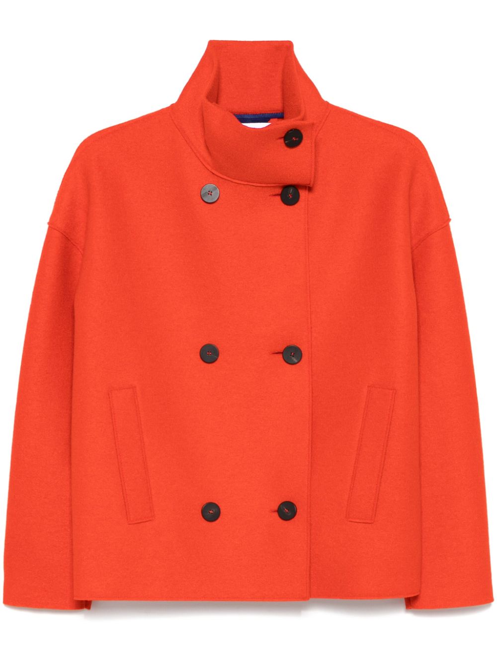 Harris Wharf London virgin-wool funnel-neck jacket - Orange von Harris Wharf London