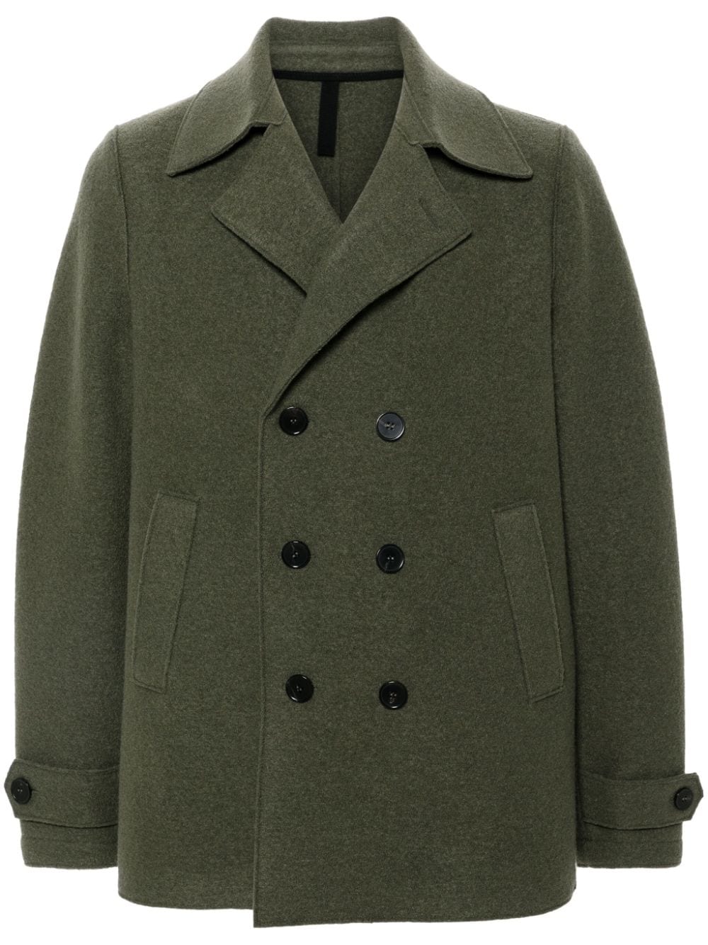 Harris Wharf London virgin wool peacoat - Green von Harris Wharf London