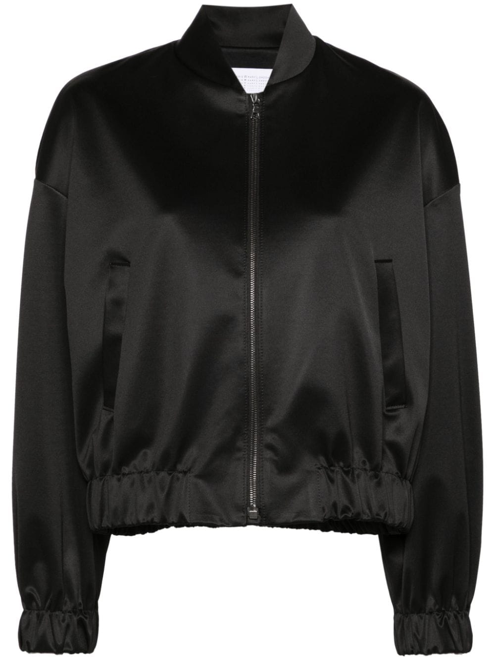 Harris Wharf London zip-up satin bomber jacket - Black von Harris Wharf London