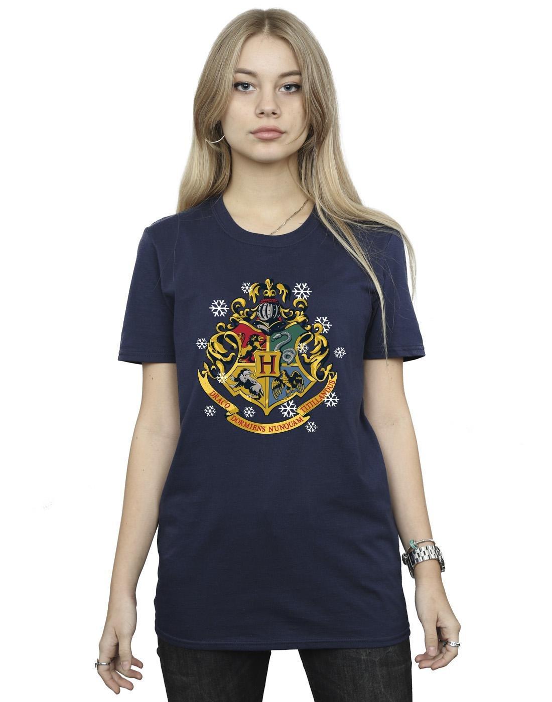 Christmas Crest Tshirt Damen Marine 3XL von Harry Potter