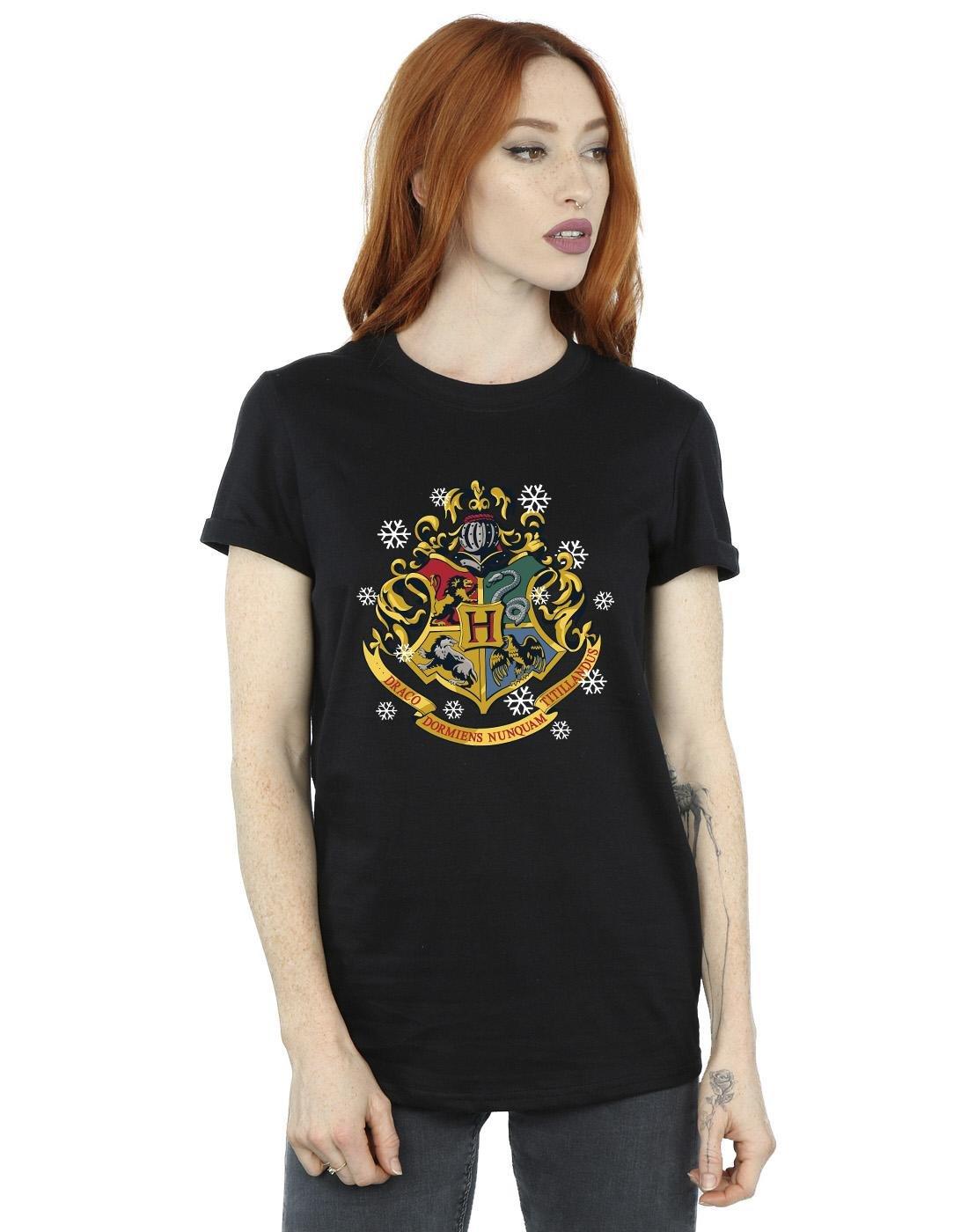 Christmas Crest Tshirt Damen Schwarz 3XL von Harry Potter