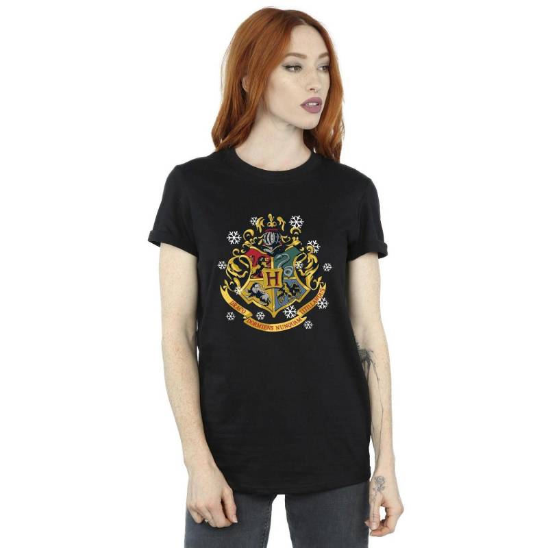 Christmas Crest Tshirt Damen Schwarz 3XL von Harry Potter