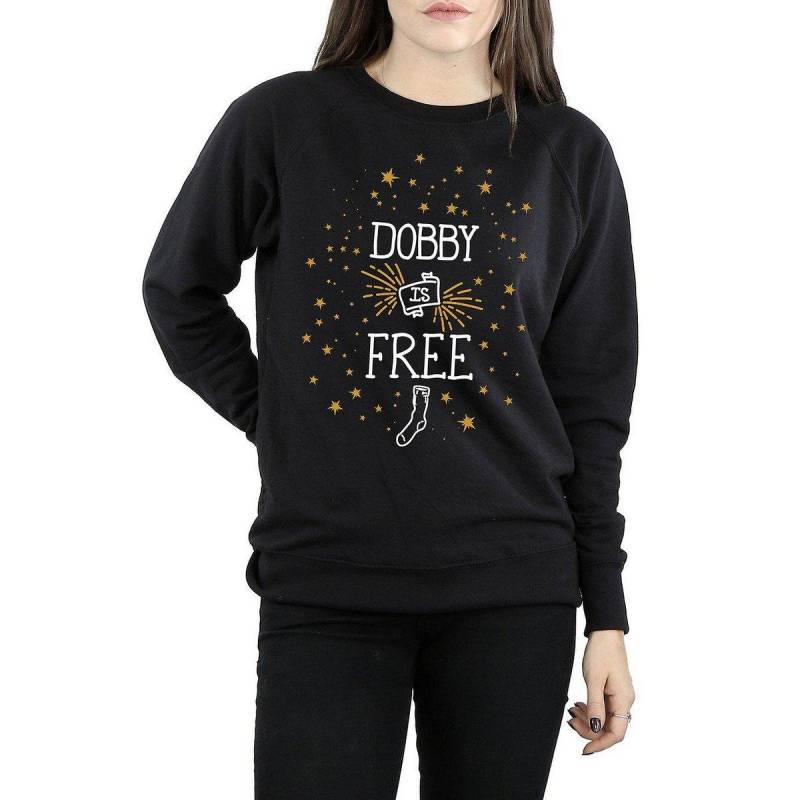 Dobby Is Free Sweatshirt Damen Schwarz L von Harry Potter