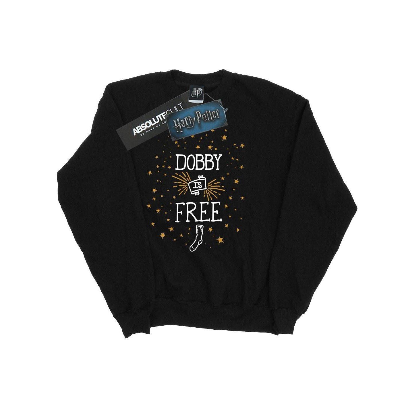 Harry Potter - Dobby Is Free Sweatshirt, 152-158, Schwarz von Harry Potter