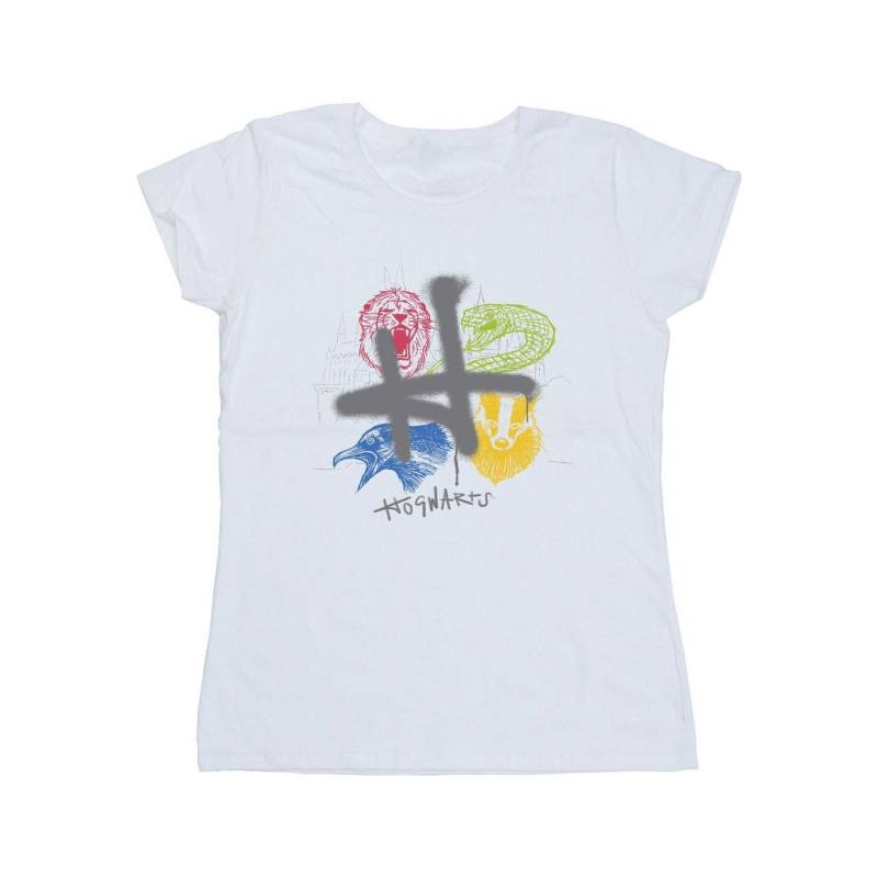 Emblems H Spray Tshirt Damen Weiss M von Harry Potter