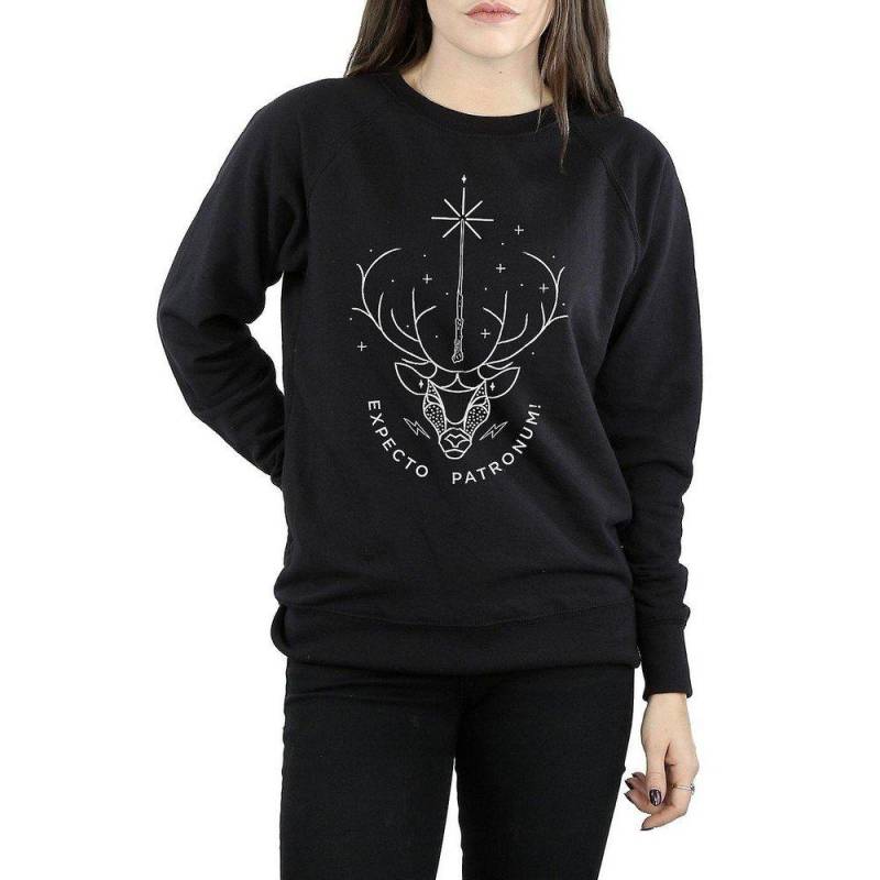 Expecto Patronum Sweatshirt Damen Schwarz M von Harry Potter