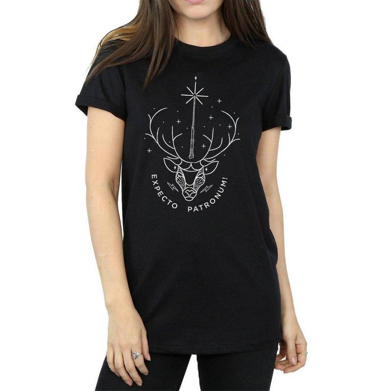 Expecto Patronum Tshirt Damen Schwarz 3XL von Harry Potter