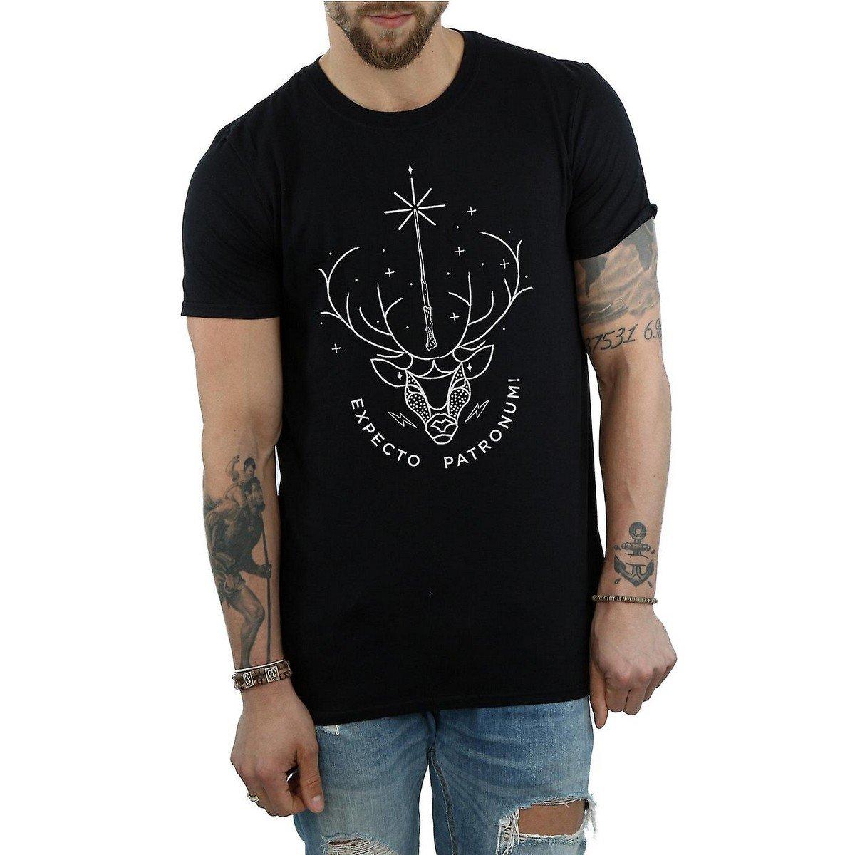 Expecto Patronum Tshirt Herren Schwarz XXL von Harry Potter