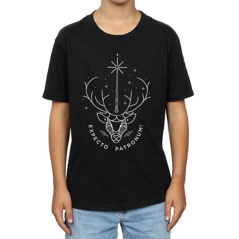 Expecto Patronum Tshirt Jungen Schwarz 128 von Harry Potter