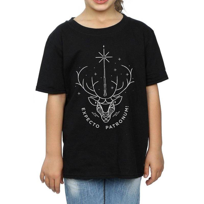 Expecto Patronum Tshirt Unisex Schwarz 104 von Harry Potter