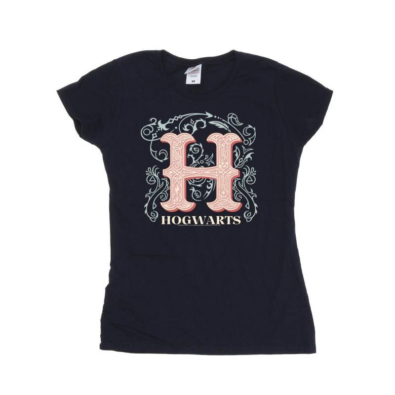 Flowers H Tshirt Damen Marine L von Harry Potter