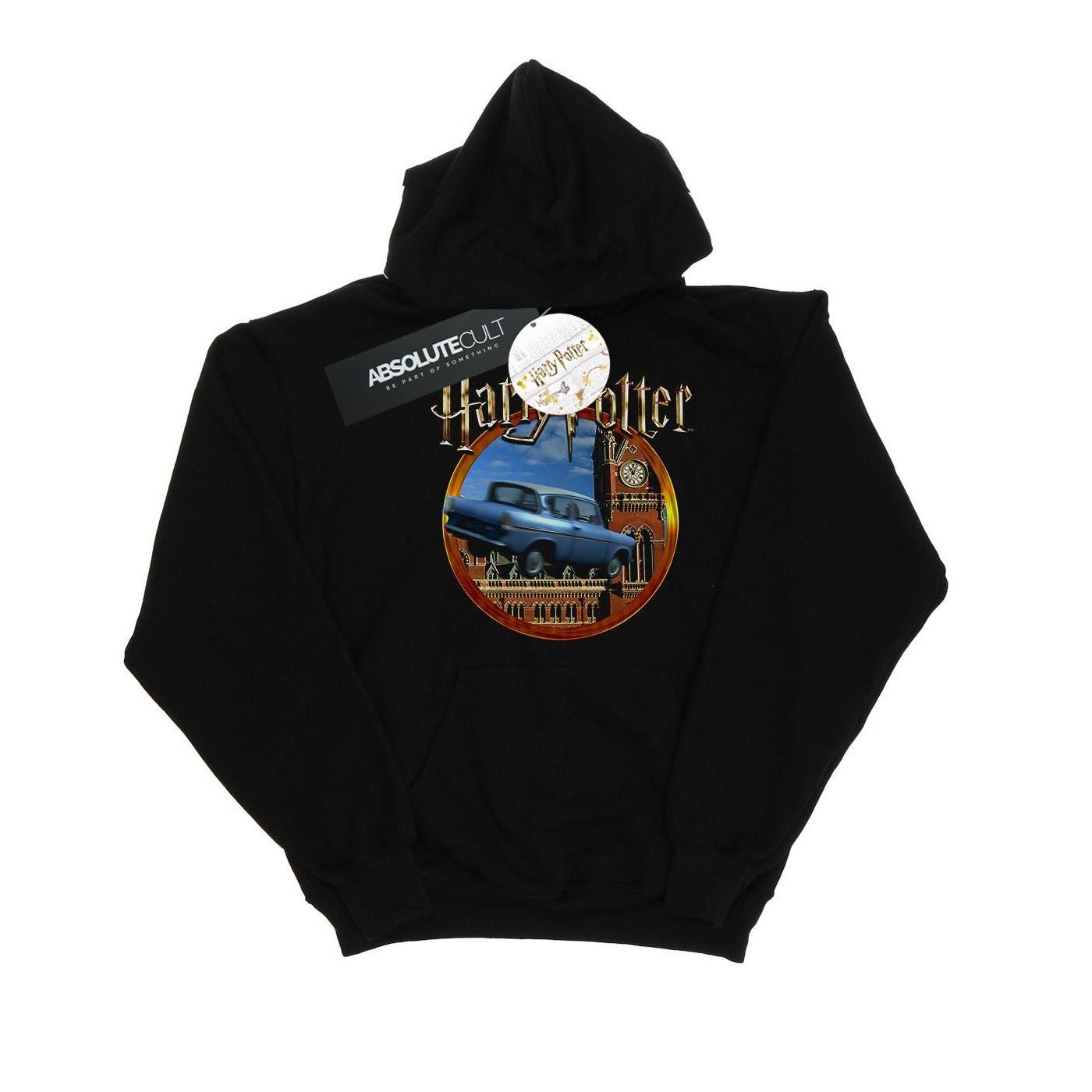 Flying Car Kapuzenpullover Damen Schwarz XXL von Harry Potter