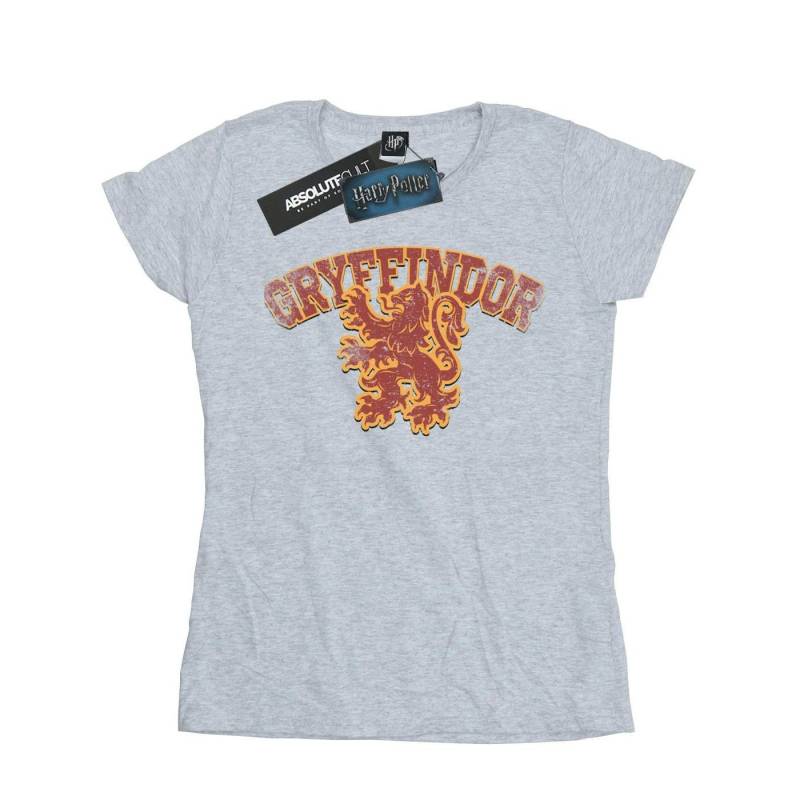 Gryffindor Sport Emblem Tshirt Damen Grau L von Harry Potter