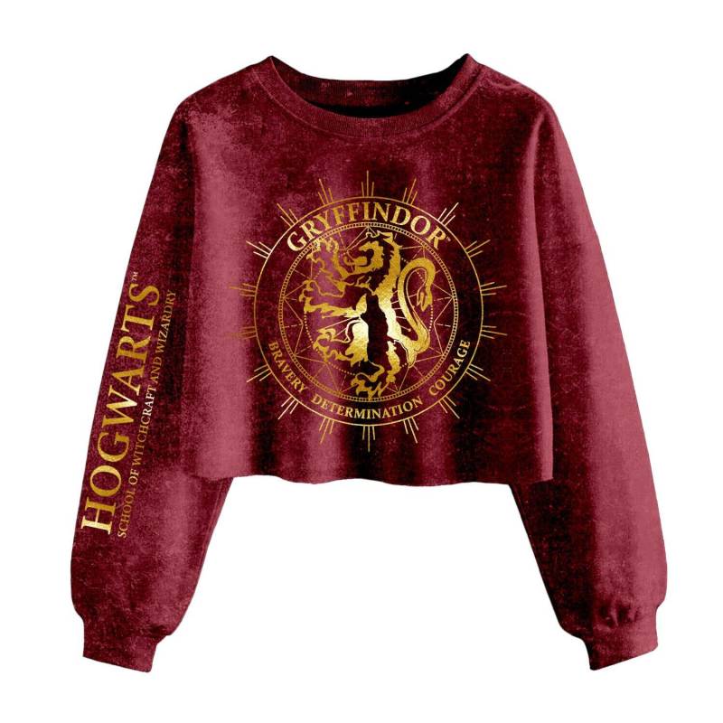 Gryffindor Constellation Kurzes Sweatshirt Damen Bordeaux L von Harry Potter