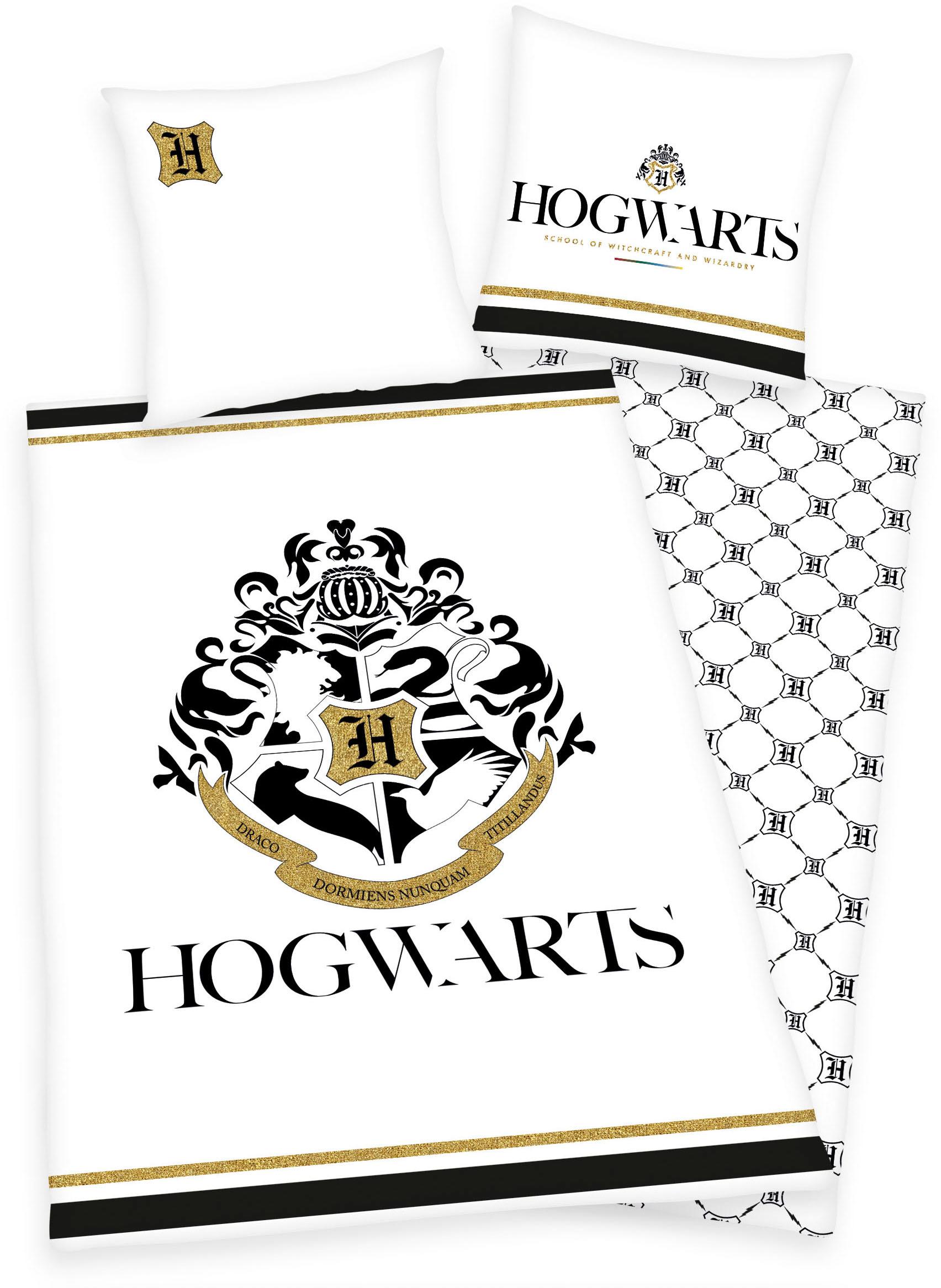 Harry Potter Wendebettwäsche »Hogwarts«, (2 tlg.), mit Hogwarts Logo von Harry Potter