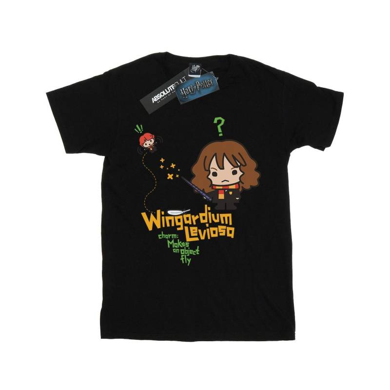 Hermione Granger Wingardium Leviosa Junior Tshirt Damen Schwarz XXL von Harry Potter