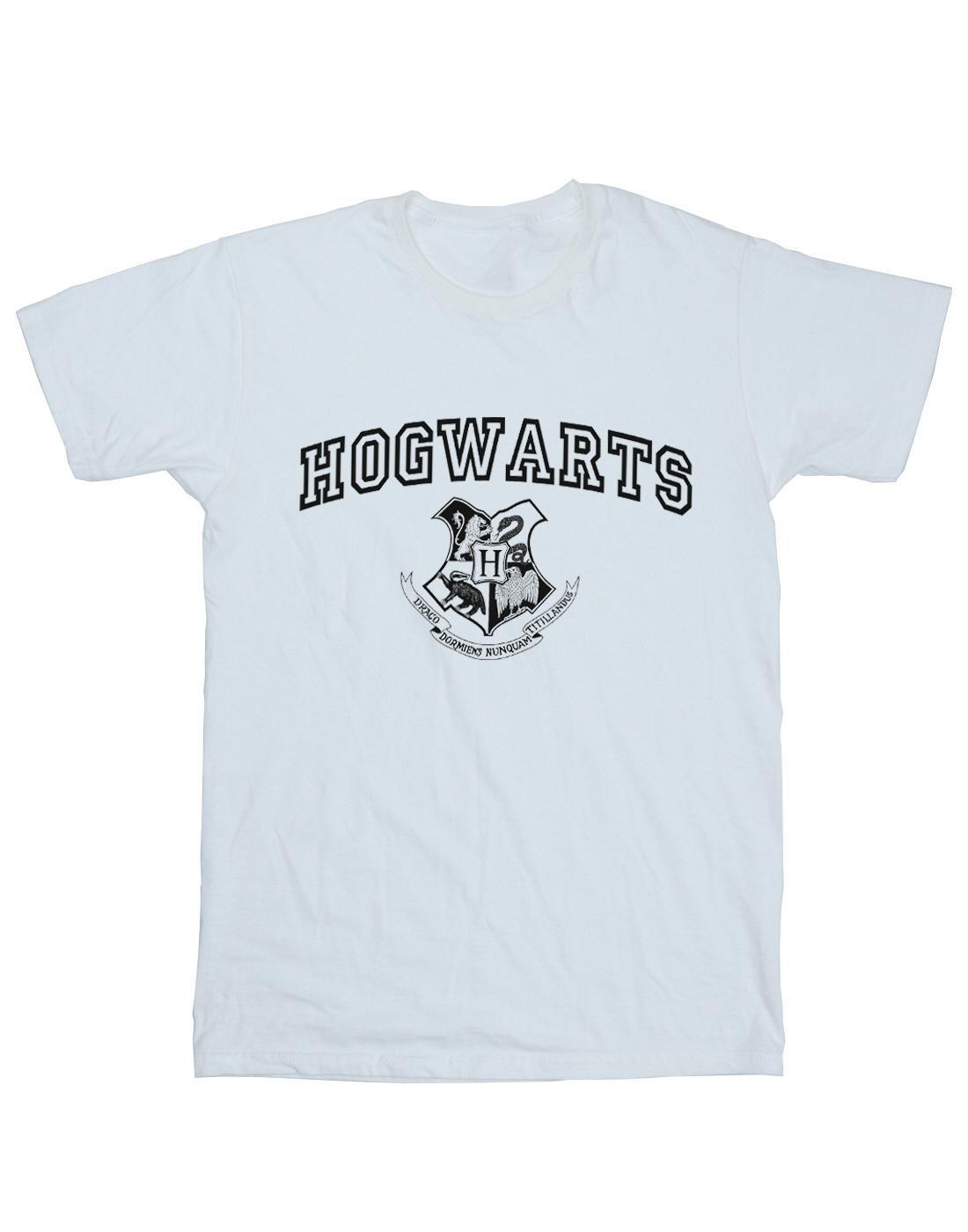 Hogwarts Crest Boyfriend Fit Tshirt Damen Weiss 3XL von Harry Potter