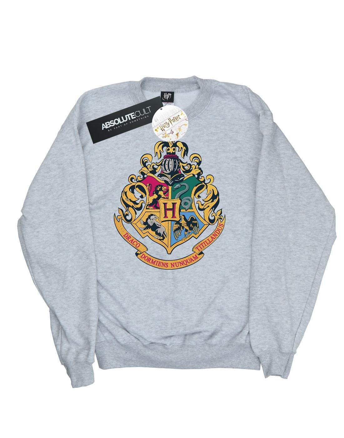 Hogwarts Crest Gold Ink Sweatshirt Herren Grau XL von Harry Potter