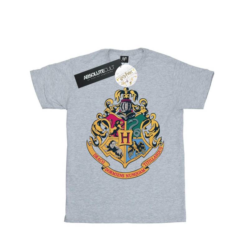 Hogwarts Crest Gold Ink Tshirt Herren Grau 4XL von Harry Potter