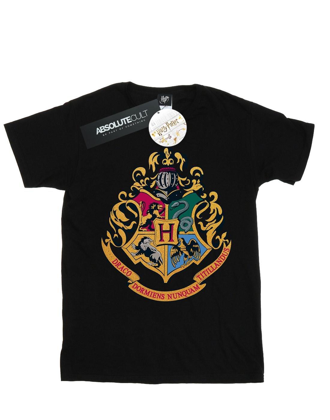 Hogwarts Crest Gold Ink Tshirt Herren Schwarz L von Harry Potter