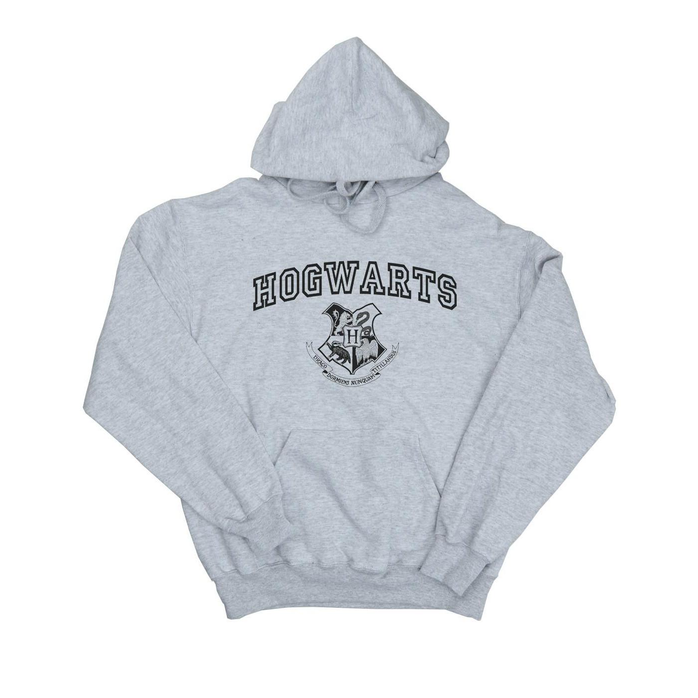 Hogwarts Crest Kapuzenpullover Damen Grau M von Harry Potter