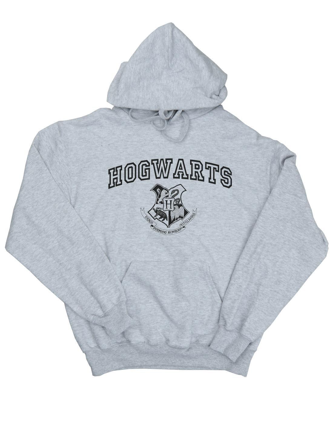 Hogwarts Crest Kapuzenpullover Damen Grau S von Harry Potter