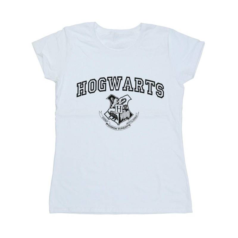 Hogwarts Crest Tshirt Damen Weiss L von Harry Potter