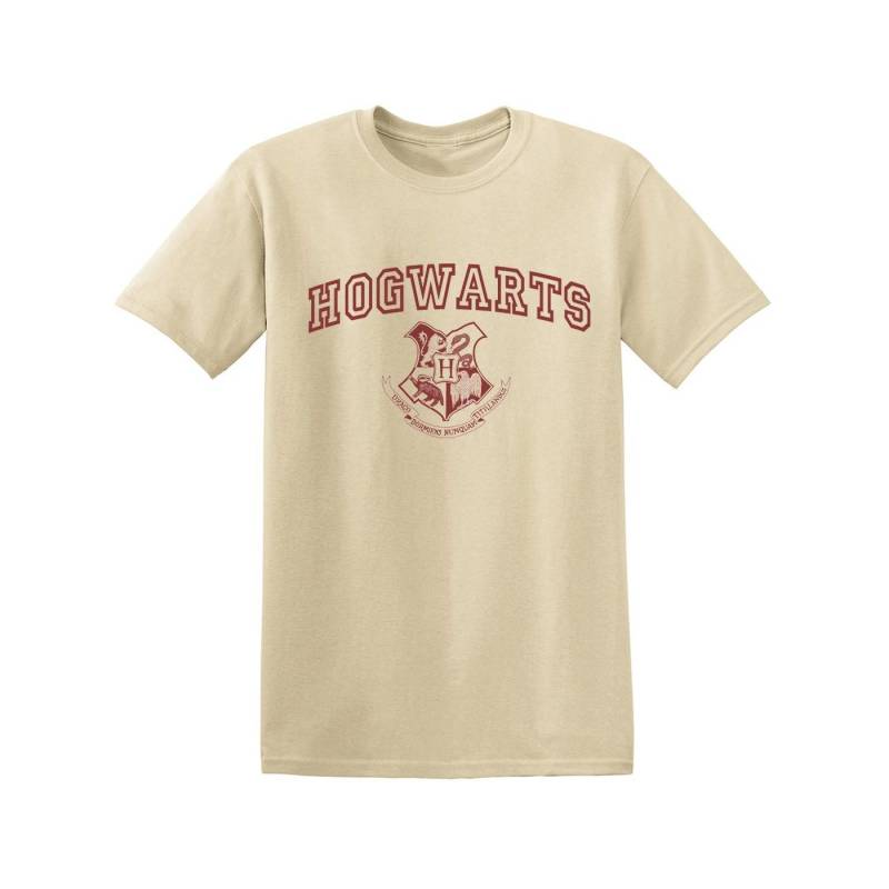 Hogwarts Crest Tshirt Herren Sand S von Harry Potter