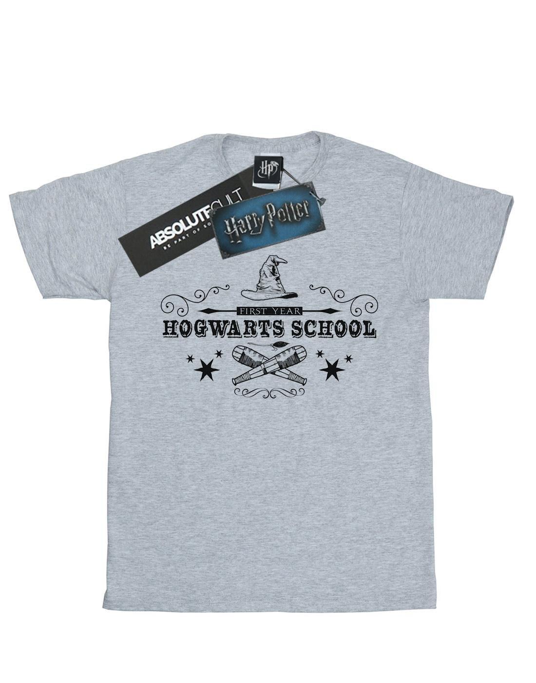 Hogwarts First Year Tshirt Damen Grau 3XL von Harry Potter