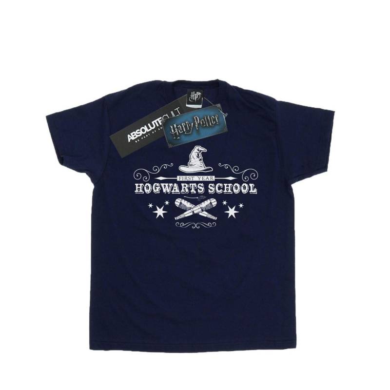 Hogwarts First Year Tshirt Damen Marine 3XL von Harry Potter