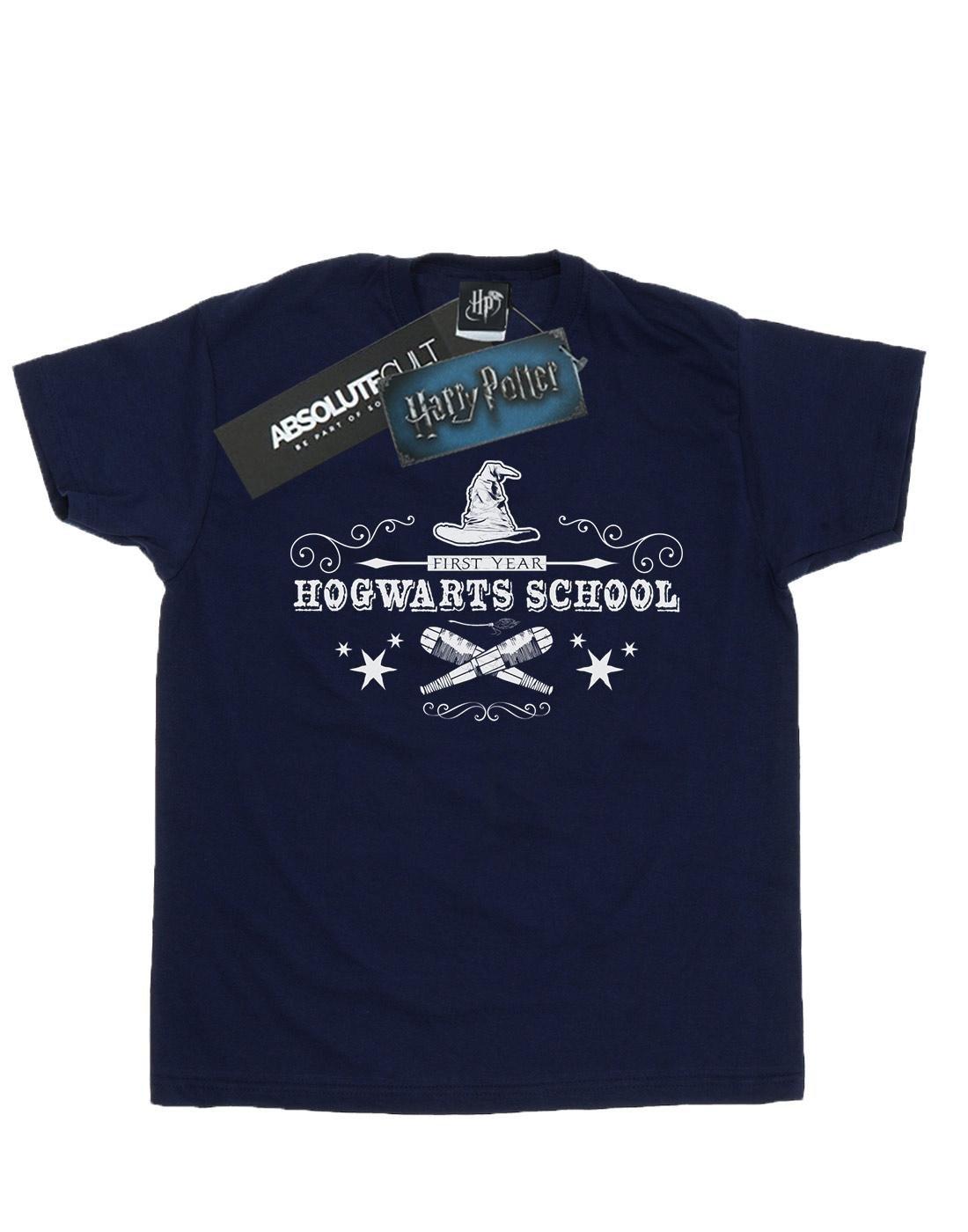 Hogwarts First Year Tshirt Damen Marine M von Harry Potter