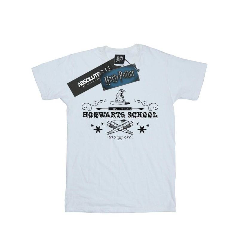 Hogwarts First Year Tshirt Damen Weiss 3XL von Harry Potter