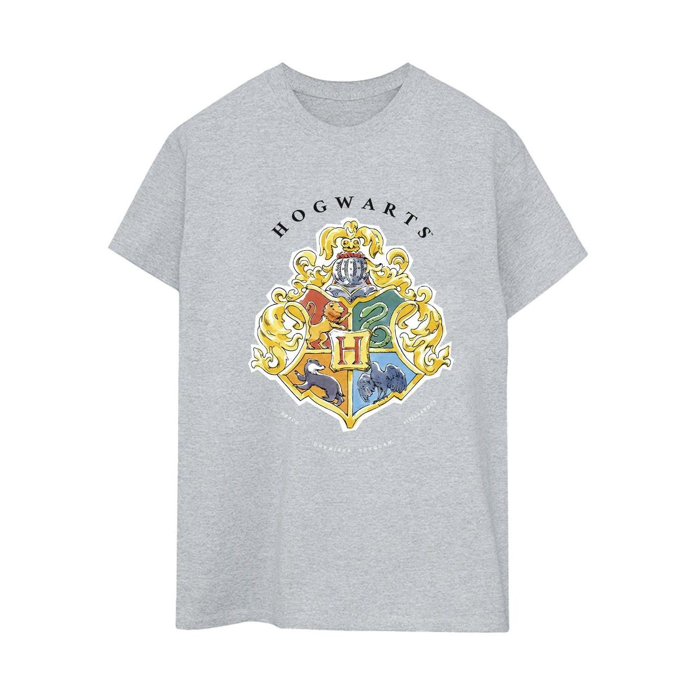 Hogwarts School Emblem Tshirt Damen Grau 4XL von Harry Potter